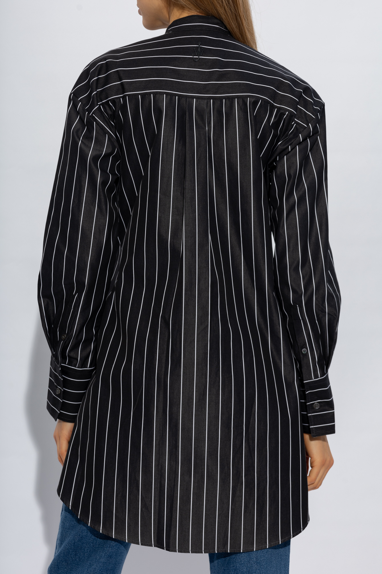 SchaferandweinerShops Malawi - Black Striped shirt JW Anderson - Y Project  light-wash asymmetric collar denim shirt